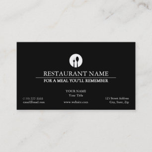 Elegantes Restaurant Business Card Visitenkarte