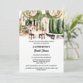 Elegantes Restaurant mit Pappelspeise Einladung (Stehend Vorderseite)