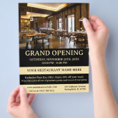 Elegantes Restaurant oder Café Grand Opening Flyer (Hand)