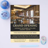 Elegantes Restaurant oder Café Grand Opening Flyer (Einzeln)