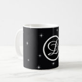 elegantes Retro-Ambiente in Schwarz-Weiß Kaffeetasse (Vorderseite Links)