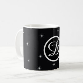 elegantes Retro-Ambiente in Schwarz-Weiß Kaffeetasse