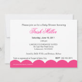 Elegantes Retro Baby Carriage - Baby Shower Party Einladung (Rückseite)