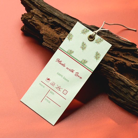 Elegantes Retro-Bekleidungsgrößenmarkierungsschild