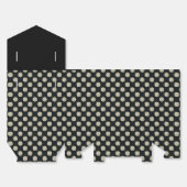 Elegantes Retro Black and Gold Button Hole Geschenkschachtel (Ungefaltet)