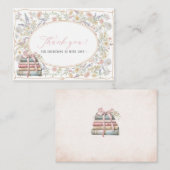 Elegantes Retro-Blume-Brautparty Mitteilungskarte (Vorne/Hinten)