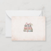 Elegantes Retro-Blume-Brautparty Mitteilungskarte (Rückseite)