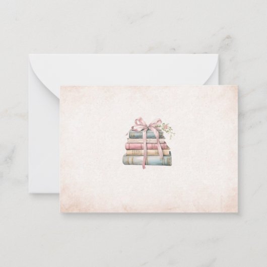 Elegantes Retro-Blume-Brautparty Mitteilungskarte (Rückseite)