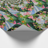 Elegantes Retro-Boho Aquarellfarben Rosa Blüte Geschenkpapier (Ecke)