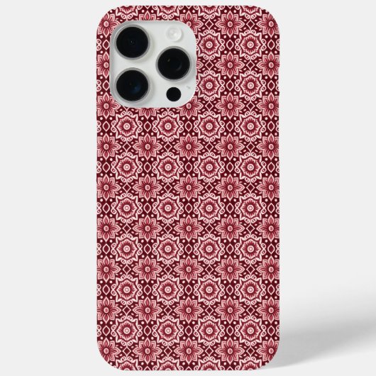 Elegantes Retro Boho Blumenmuster Case-Mate iPhone Hülle (Rückseite)