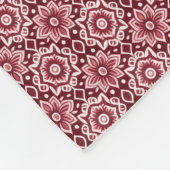 Elegantes Retro Boho Blumenmuster Fleecedecke (Ecke)