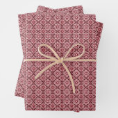 Elegantes Retro Boho Blumenmuster Geschenkpapier Set (Beispiel)