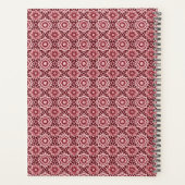 Elegantes Retro Boho Blumenmuster Planer (Rückseite)