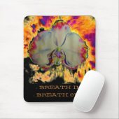 Elegantes Retro-Boho floralweißes rosa Aquarell Mousepad (Mit Mouse)