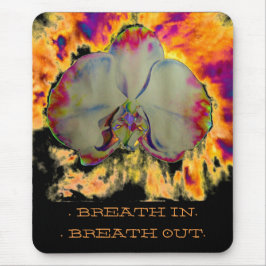 Elegantes Retro-Boho floralweißes rosa Aquarell Mousepad