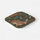 Elegantes Retro-Boho Kaninchenwald mit Blüte Pappteller (Gewinkelt)