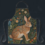 Elegantes Retro-Boho Kaninchenwald mit Blüte Schürze<br><div class="desc">Ein elegantes böhmisches, elegantes Kaninchenwerk, in dem die Pracht der Natur zeitlose Kunst trifft. Set vor einer üppigen Waldkulisse, dieses exquisite Stück besticht durch die ruhige Schönheit eines grünen Waldes, reich an faszinierenden Details der Flora und der mächtigen Bäume. Das braune Kaninchen beachtet seine Umgebung inmitten eines üppig blühenden Laub...</div>