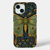Elegantes Retro boho Luna moth botanisch Case-Mate iPhone Hülle (Rückseite)