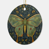 Elegantes Retro boho Luna moth botanisch Keramik Ornament (Links)