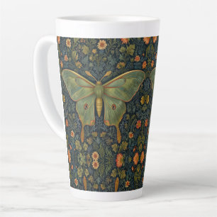 Elegantes Retro boho Luna moth botanisch Milchtasse