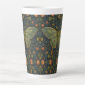 Elegantes Retro boho Luna moth botanisch Milchtasse (Vorderseite)
