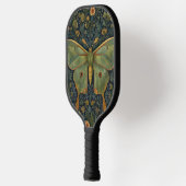 Elegantes Retro boho Luna moth botanisch Pickleball Schläger (Links)
