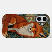 Elegantes Retro-boho rotes Foxenwaldtier Case-Mate iPhone Hülle (Rückseite (Horizontal))