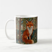 Elegantes Retro-boho rotes Foxenwaldtier Kaffeetasse (Links)