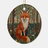 Elegantes Retro-boho rotes Foxenwaldtier Keramik Ornament (Links)