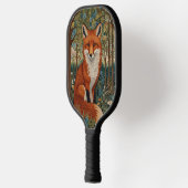 Elegantes Retro-boho rotes Foxenwaldtier Pickleball Schläger (Links)