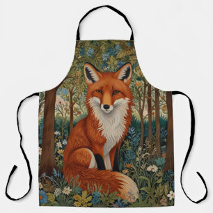 Elegantes Retro-boho rotes Foxenwaldtier Schürze