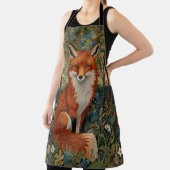 Elegantes Retro-boho rotes Foxenwaldtier Schürze (InSitu)