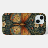 Elegantes Retro-Boho Schmetterling botanisches Grü Case-Mate iPhone Hülle (Rückseite (Horizontal))