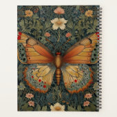Elegantes Retro-Boho Schmetterling botanisches Grü Planer (Rückseite)