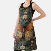 Elegantes Retro-Boho Schmetterling botanisches Grü Schürze (InSitu)