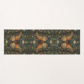Elegantes Retro-Boho Schmetterling botanisches Grü Yogamatte (Vorderseite (Horizontal))