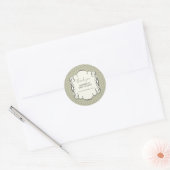 Elegantes Retro-Design Runder Aufkleber (Umschlag)
