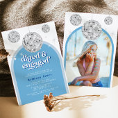 Elegantes Retro Disco Groove Brautparty Foto Einladung