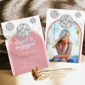 Elegantes Retro Disco Groove Brautparty Foto Einladung