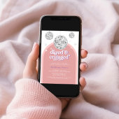 Elegantes Retro Disco Groove Brautparty Foto Einladung