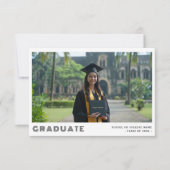 Elegantes Retro Graduate Foto Ankündigung & Einlad (Vorderseite)