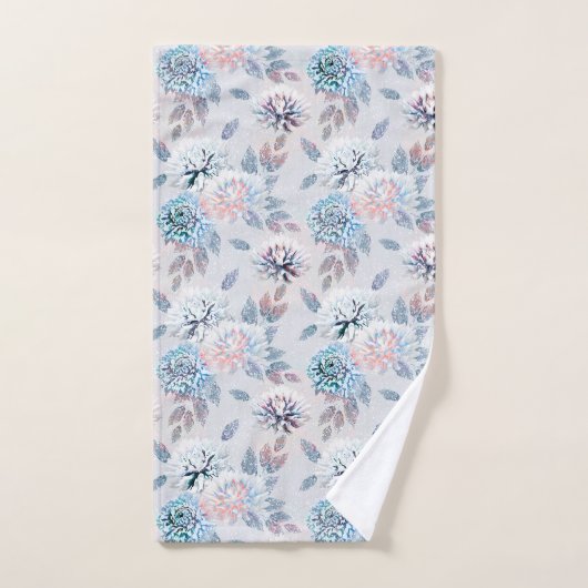 Elegantes Retro-Muster mit Blumen. Badhandtuch Set (Handtuch)