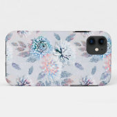 Elegantes Retro-Muster mit Blumen. Case-Mate iPhone Hülle (Rückseite (Horizontal))