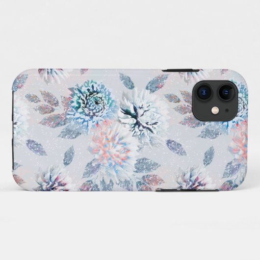 Elegantes Retro-Muster mit Blumen. Case-Mate iPhone Hülle (Rückseite (Horizontal))