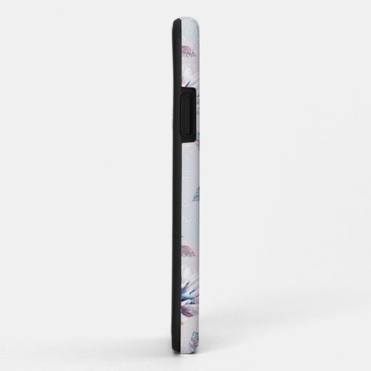 Elegantes Retro-Muster mit Blumen. Case-Mate iPhone Hülle (Hinten/Rechts)