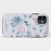 Elegantes Retro-Muster mit Blumen. Case-Mate iPhone Hülle (Rückseite (Horizontal))