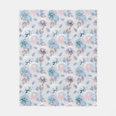 Elegantes Retro-Muster mit Blumen. Fleecedecke (Vorderseite)