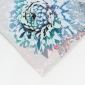 Elegantes Retro-Muster mit Blumen. Fleecedecke (Ecke)