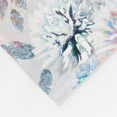 Elegantes Retro-Muster mit Blumen. Fleecedecke (Ecke)