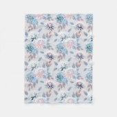 Elegantes Retro-Muster mit Blumen. Fleecedecke (Vorderseite)
